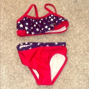 American Flag July 4 Toddler Bathing Suit